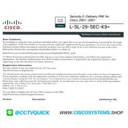 L-SL-29-SEC-K9= (Security E-Delivery PAK for Cisco 2901-2951)