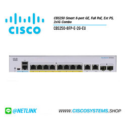 EOL CBS250-8FP-E-2G-EU (CBS250 Smart 8-port GE, Full PoE, Ext PS, 2x1G Combo) ** C1200-8FP-2G