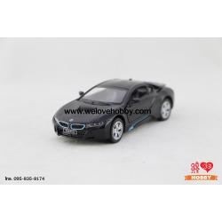 โมเดลรถซุปเปอร์ คาร์ BMW i8 สีดำ Scale 1:36