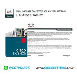 L-ASA5512-TAC-3Y (Cisco ASA5512 FirePOWER IPS and URL 3YR Subs)