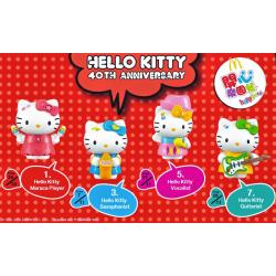 โมเดลของเล่นแมคโดนัลด์(McDonald's) แฮปปี้มีล Happy Meal ชุด Hello Kitty (เซตเล่นดนตรี) 40TH Annivesary (2014)