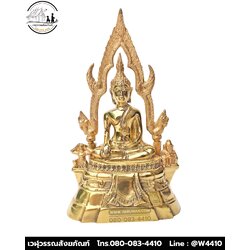 พระพุทธชินราชทองเหลืองขัดเงา พิมพ์ 3 นิ้ว