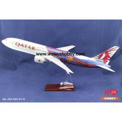 โมเดลเครื่องบิน Qatar Airways (Boeing 777) การ์ต้า ลายสโมสรฟุตบอลบาร์เซโลน่า (FC Barcelona) ลำใหญ่
