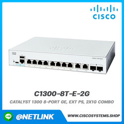 อุปกรณ์กระจายสัญญาณ Cisco รุ่น C1300-8T-E-2G