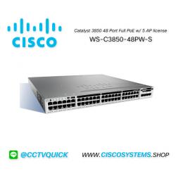 WS-C3850-48PW-S (Cisco Catalyst 3850 48 Port Full PoE w/ 5 AP license IP Base)