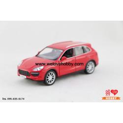 โมเดลรถซุปเปอร์ คาร์ Porsche Cayenne Turbo S สีแดง Scale 1:32