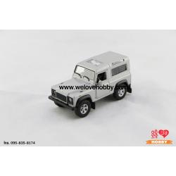 โมเดลรถ Land Rover Defender 2ประตู สีเทา Scale 1:38