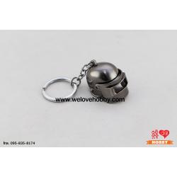 พวงกุญแจ PUBG (PLAYERUNKNOWN'S BATTLEGROUNDS) : หมวกเกราะ (Spetsnaz Helmet) Level 3 สีอะลูมิเนียม