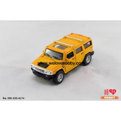 โมเดลรถ 2008 Hummer H2 SUV สีเหลือง Scale 1:40