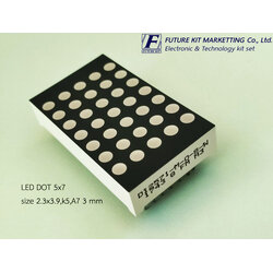 FuturePack FP1029 LED DOT 5x7 SIZE 2.3x3.9, K5, A7 3mm.