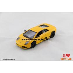 โมเดลรถ Lamborghini Murciélago LP640 สีเหลือง Scale 1:36