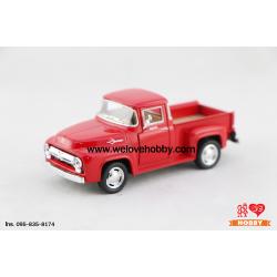 โมเดลรถกระบะคลาสสิค 1956 Ford F-100 Pickup สีแดง Scale 1:38