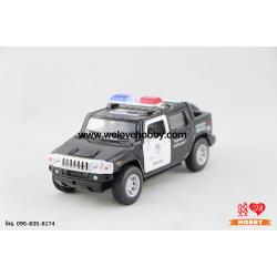 โมเดลรถตำรวจ 2005 Hummer H2 SUT สีดำ-ขาว Scale 1:40 มีล้ออะไหล่