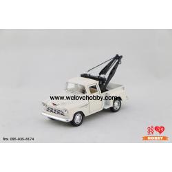 โมเดลรถกระบะคลาสสิค 1955 Chevrolet Chevy Stepside Pick-Up สีครีม Scale 1:32 มีเซตอุปกรณ์รถยก รถลาก