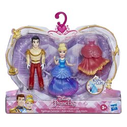 Hasbro Disney Princess Cinderella and Prince Charming Doll ฮาสโบร ดิสนี่ย์ ปริ๊นเซส ตุ๊กตาเจ้าหญิงซินเดอร์เรล่า กับเจ้าชายชาร์มมิ่ง ขนาด 10 ซม. มาพร้อมกับชุดสำหรับเปลี่ยน ลิขสิทธิ์แท้