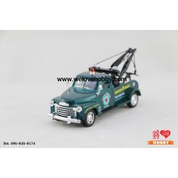 โมเดลรถกระบะคลาสสิค 1953 Chevrolet Chevy 3100 Wrecker สีเขียว Scale 1:38 มีเซตอุปกรณ์รถยก รถลาก
