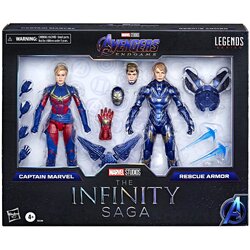 Hasbro Marvel Legends Series Captain Marvel and Rescue Armor Avengers Infinity Saga 6-inch Scale Figure (Amazon Exclusive) ฮาสโบร มาร์เวล เลเจนด์ หุ่นโมเดลฟิกเกอร์ กัปตัน มาร์เวล และ เรสคิวท์ ขนาด 6 นิ้ว ลิขสิทธิ์แท้
