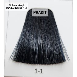 Schwarzkopf Igora Royal ครีมย้อมผม อีโกร่า รอยัล เบอร์1-1 สีดำน้ำเงิน (60ml) 80 กรัม