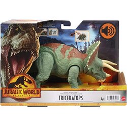 Mattel Jurassic World Roar Strikers Triceratops (HDX34) แมทเทล จูราสสิค เวิลด์ ของเล่นแอ็กชั่นฟิกเกอร์ไดโนเสาร์ ไทเซราทอปส์