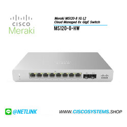 MS120-8-HW (Meraki MS120-8 1G L2 Cloud Managed 8x GigE Switch)
