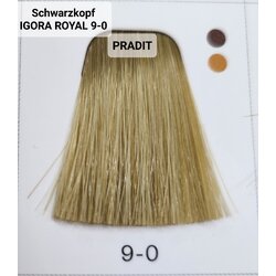 Schwarzkopf Igora Royal ครีมย้อมผม อีโกร่า รอยัล เบอร์9-0 สีบลอนด์อ่อนมาก (60ml) 80 กรัม