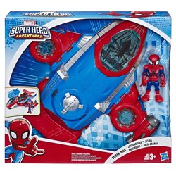 Hasbro Playskool Heroes Marvel Super Hero Adventures Spider-Man Jetquarters ฮาสโบร มาร์เวล เครื่องบินเจ็ท และ หุ่นโมเดลฟิกเกอร์ สไปเดอร์-แมน ขนาด 5 นิ้ว ลิขสิทธิ์แท้