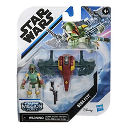 Hasbro Star Wars Mission Fleet Gear Class Boba Fett Capture in the Clouds 2.5-Inch-Scale Figure and Vehicle ฮาสโบร สตาร์ วอร์ส หุ่นโมเดลฟิกเกอร์ โบบา เฟทท์ ขนาด 2.5 นิ้ว และ ยานอวกาศ ลิขสิทธิ์แท้