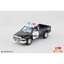 โมเดลรถตำรวจ Chrysler RAM Dodge 4x4 สีดำ-ขาว Scale 1:44