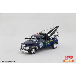 โมเดลรถกระบะคลาสสิค 1953 Chevrolet Chevy 3100 Wrecker สีน้ำเงิน Scale 1:38 มีเซตอุปกรณ์รถยก รถลาก
