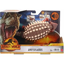 Mattel Jurassic World Roar Strikers Ankylosaurus (HDX36) แมทเทล จูราสสิค เวิลด์ ของเล่นแอ็กชั่นฟิกเกอร์ไดโนเสาร์ แองคิโลซอรัส