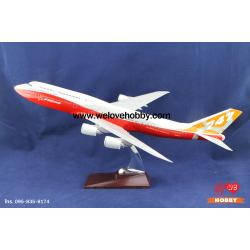 โมเดลเครื่องบิน Boeing 747 สหรัฐอเมริกา สีส้ม ลำใหญ่