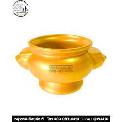 กระถางธูปหัวสิงห์เซรามิก สีทอง (บรรจุ 10 ใบ)