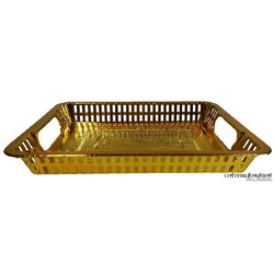 ถาดรัตนโกสินทร์พลาสติก สี่เหลี่ยม