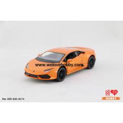 โมเดลรถซุปเปอร์ คาร์ Lamborghini Huracán LP610-4 สีส้ม Scale 1:36