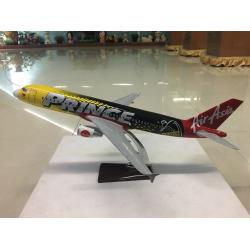โมเดลเครื่องบิน แอร์เอเชีย Air Asia ลาย Princelubricants สีดำ (Airbus A320) 2ไอพ่น มาเลเซีย ลำใหญ่