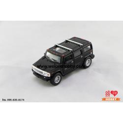 โมเดลรถ 2008 Hummer H2 SUV สีดำ Scale 1:40