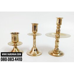 เชิงเทียนจานรอง ทองเหลือง