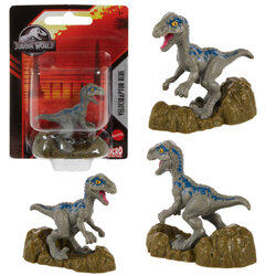 Mattel Jurassic World - Mini Figure 5cm Velociraptor Blue (GXB11) แมทเทล จูราสสิค เวิลด์ ของเล่นแอ็กชั่นฟิกเกอร์ไดโนเสาร์ เวโลซีแรปเตอร์ บลู