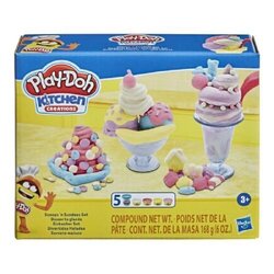Hasbro Play-Doh Kitchen Creations Ice Cream Scoops 'n Sundaes Playset ฮาสโบร แป้งดินน้ำมันเด็ก เพลย์โดว์ คิทเช่น ครีเอชั่น ไอศกรีม สคู๊ป แอน์ด ซันเดย์ เพลย์เซ็ท ลิขสิทธิ์แท้