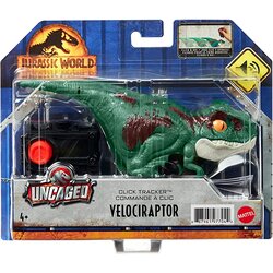 Mattel Jurassic World Uncaged Click Tracker Velociraptor (GYN41) แมทเทล จูราสสิค เวิลด์ ของเล่นแอ็กชั่นฟิกเกอร์ไดโนเสาร์ เวโลซีแรปเตอร์ สีเขียว
