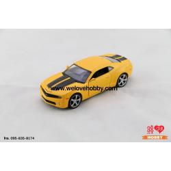 โมเดลรถ 2010 Chevrolet Chevy Camaro สีเหลือง Scale 1:36