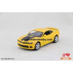 โมเดลรถซุปเปอร์ คาร์ 2014 Chevrolet Chevy Camaro สีเหลือง Scale 1:38