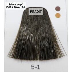 Schwarzkopf Igora Royal ครีมย้อมผม อีโกร่า รอยัล เบอร์5-1 สีน้ำตาลอ่อนออกหม่น (60ml) 80 กรัม