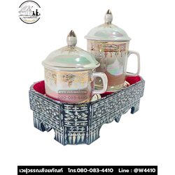 กี๋มุก พร้อมแก้วมุกลายทอง