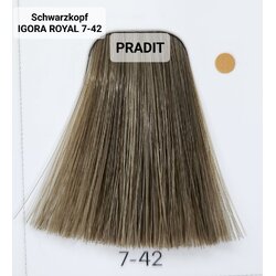 Schwarzkopf Igora Royal ครีมย้อมผม อีโกร่า รอยัล เบอร์ 7-42 (60ml) 80 กรัม