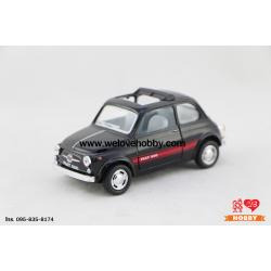 โมเดลรถเฟียต Fiat 500 สีดำ Scale 1:24
