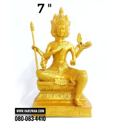พระพรหมทองเหลืองพ่นทอง พิมพ์ 7 นิ้ว