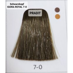 Schwarzkopf Igora Royal ครีมย้อมผม อีโกร่า รอยัล เบอร์7-0 สีบลอนด์กลาง (60ml) 80 กรัม