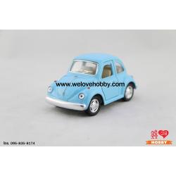 โมเดลรถคลาสสิค 1967 Volkswagen Classical Beetle ไซส์เล็ก สีฟ้า Pastel Scale : 4”