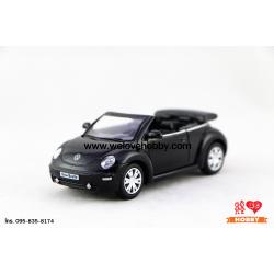 โมเดลรถ Volkswagen New Beetle Convertible (2003) สีดำ Scale 1:32
